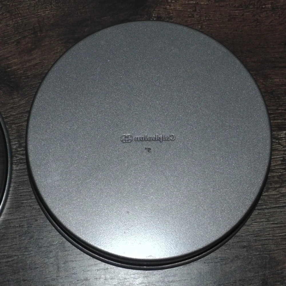 Calphalon Round Cake Pan Set 2pc 9in Gray Excellent Nonstick Steel Bakeware